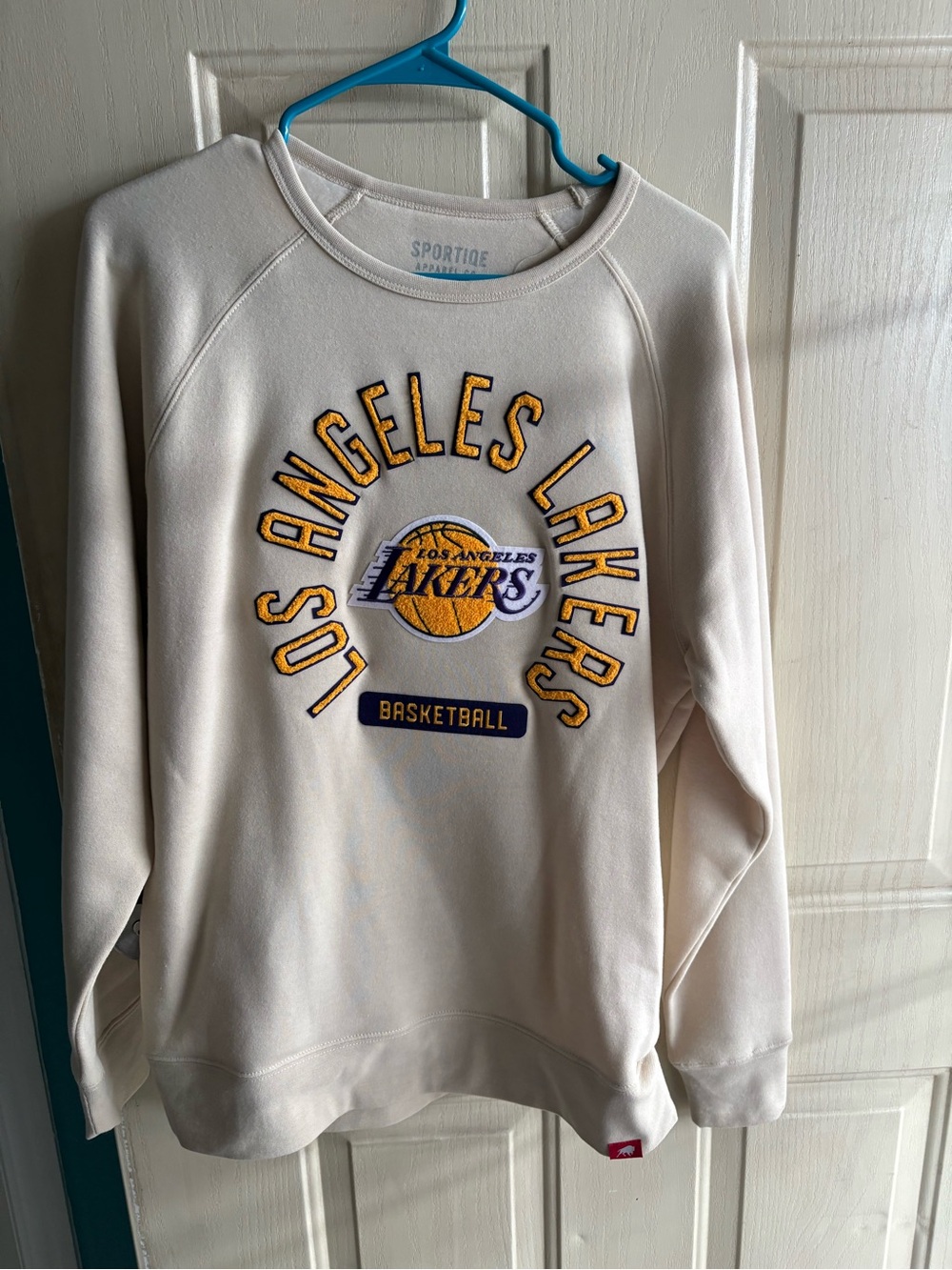 Los Angeles Lakers Cream Crew Sweatshirt by Sportiqe